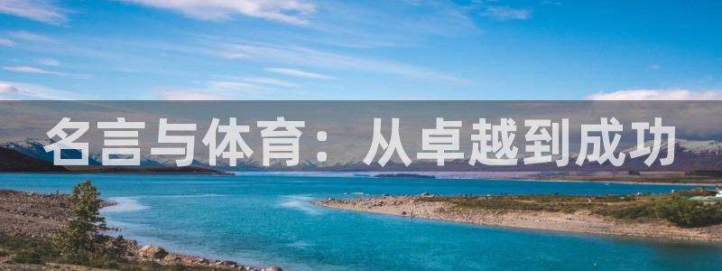 yy易游官网下载平台假的吗是真的吗:名言与体育:从卓越到成功